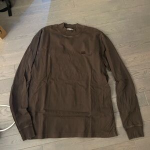 Kith mock neck long sleeve shirt brown